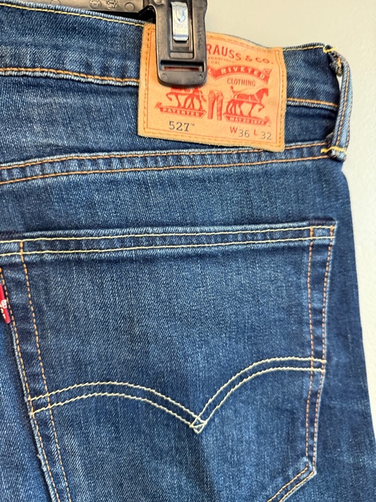 Levi’s 527 Slim Bootcut Jeans 36x32 Medium Wash Denim Men’s - Picture 8 of 9